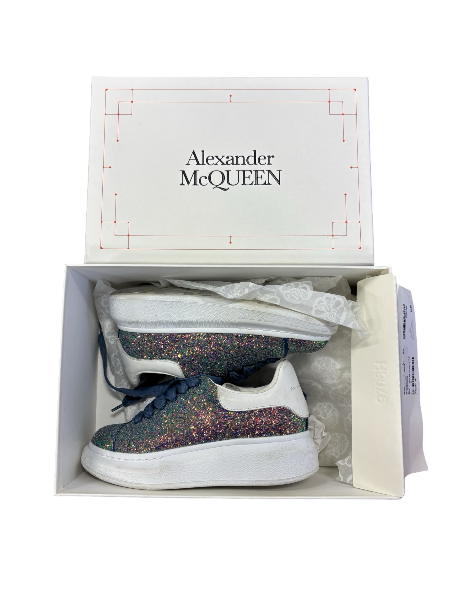 Alexander Mcqueen glitter disco shoes, eu 32, US 1.5