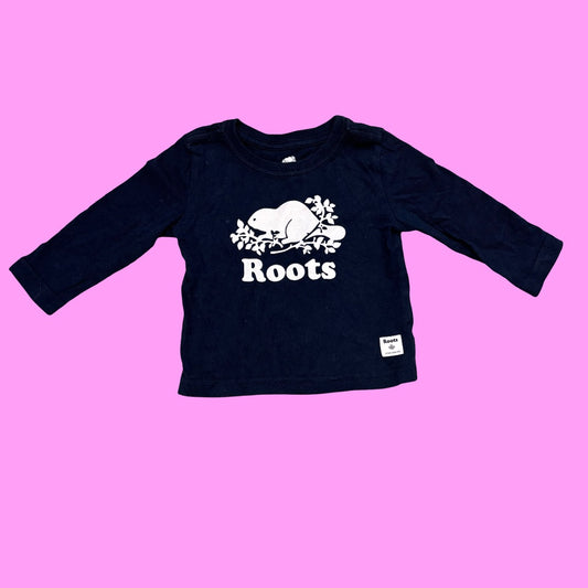 Roots Navy long sleeve, 6-12M