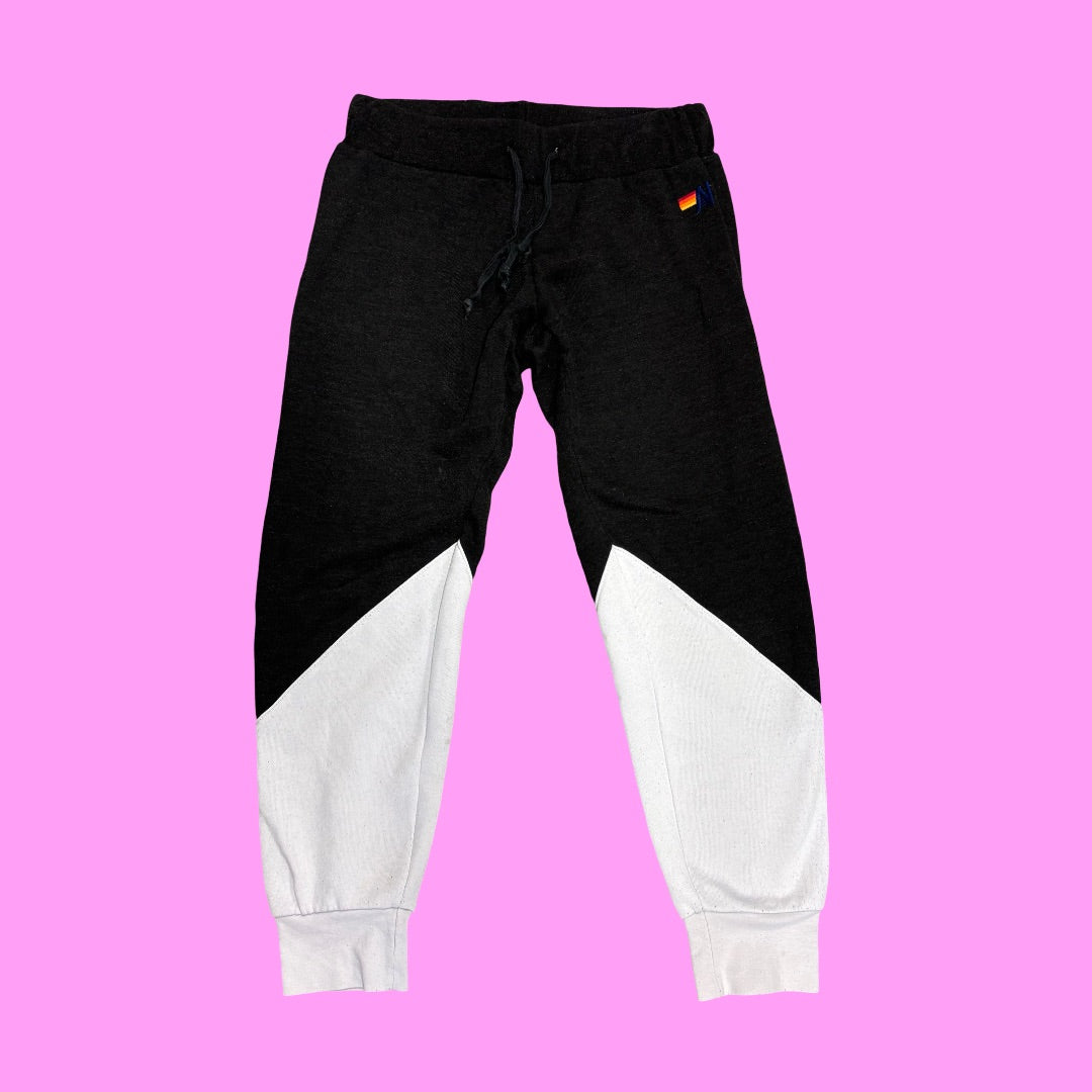 Aviator Nation Black/white sweatpants, S