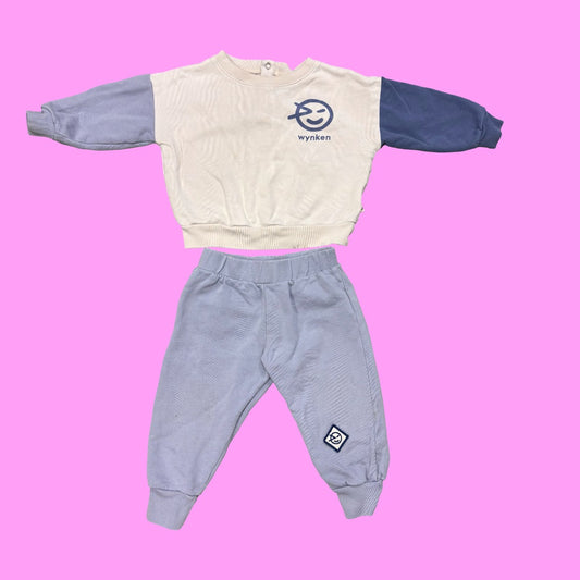 Wynken  Lavender/white set w/stain, 1Y