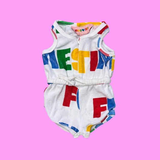 Hugo Loves Tiki Terry cloth romper, 18-24M