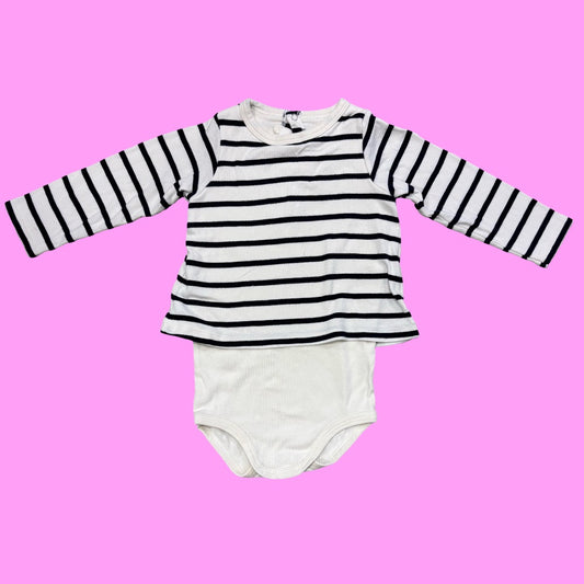 Petit Bateau Long sleeve onesie, 18M