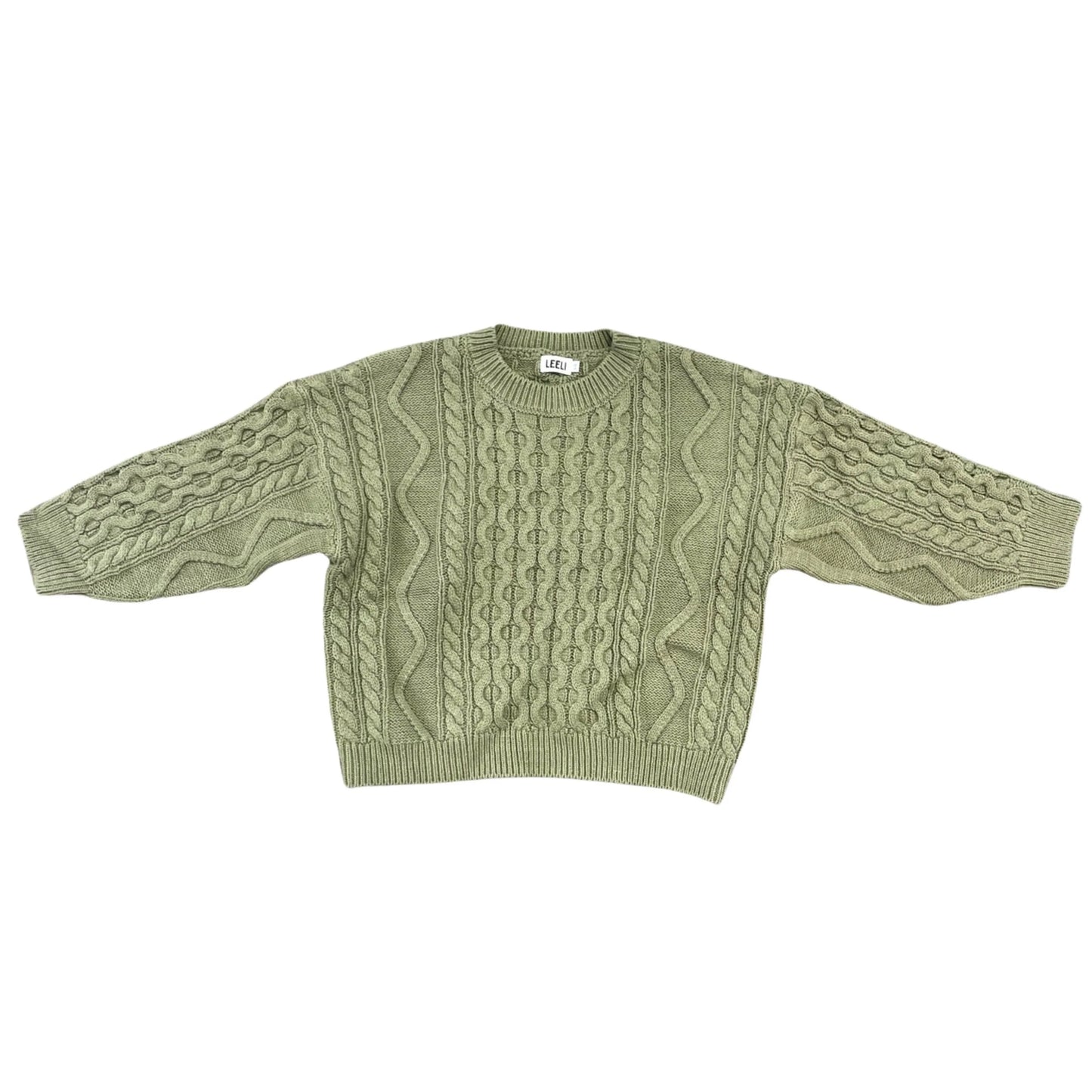 Green leeli-huddy-sweater, 4 - 5 years