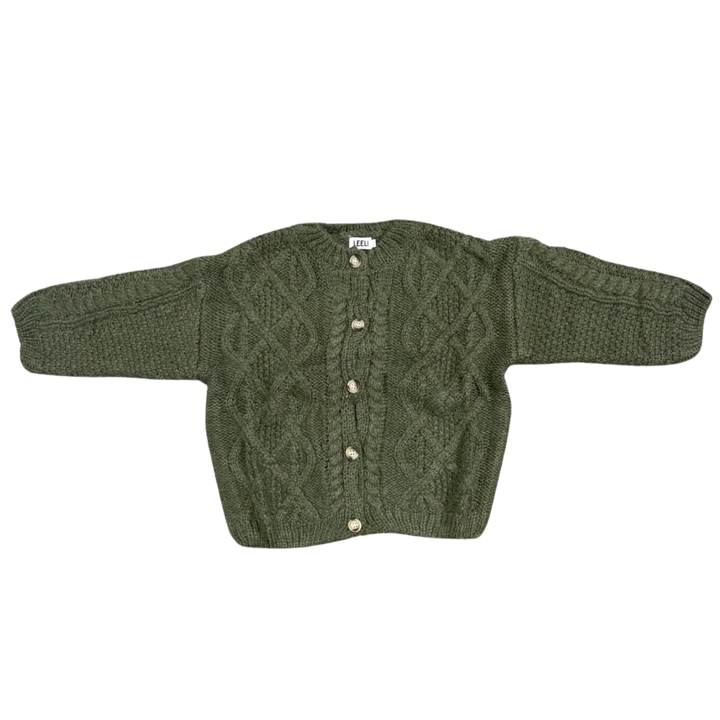 Green  leeli-izzy-cardigan, 5 - 6 years