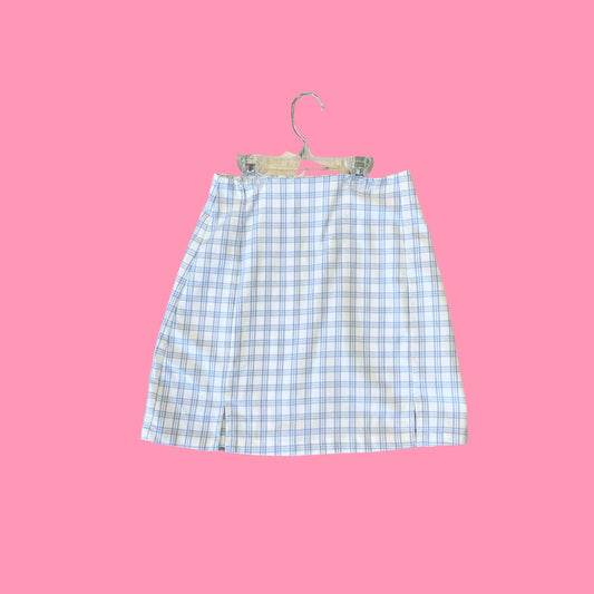 Brandy Melville Blue checkered skirt, one size