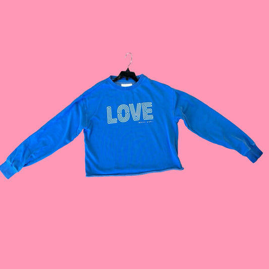 Spiritual Gangster Blue love sweatbsirt, S