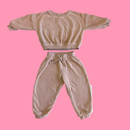 Quincy Mae velour set, 18-24m