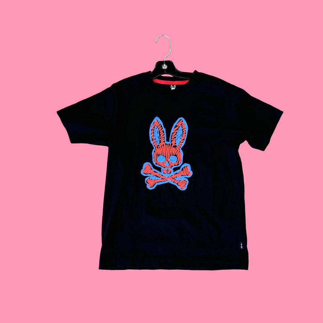 Pyscho Bunny black bunny tshirt, L