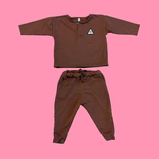 Rylee + Cru Brown Set, 6-12m