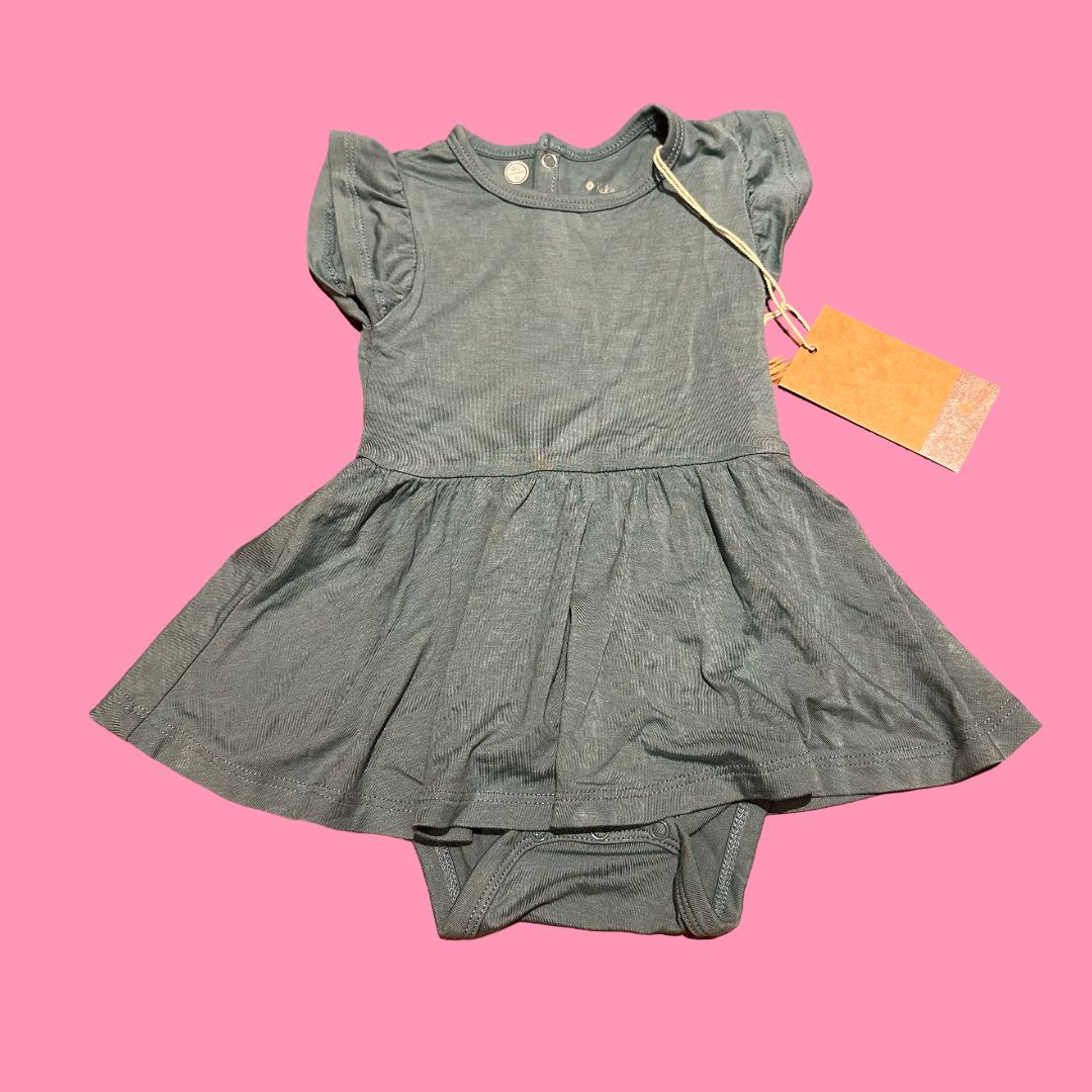 Kyte green dress, 6-12m