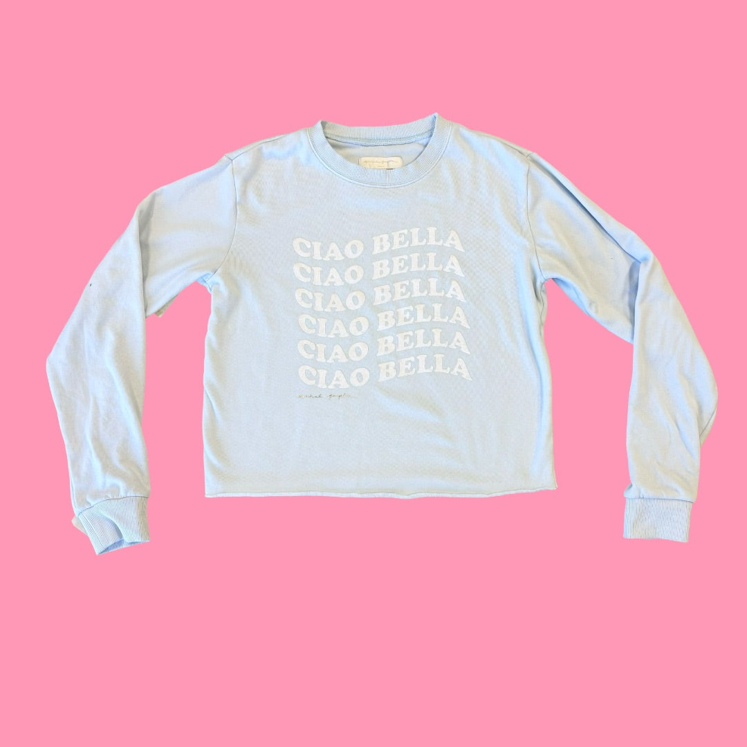 Spiritual Gangster Baby blue ciao Bella sweatshirt, S