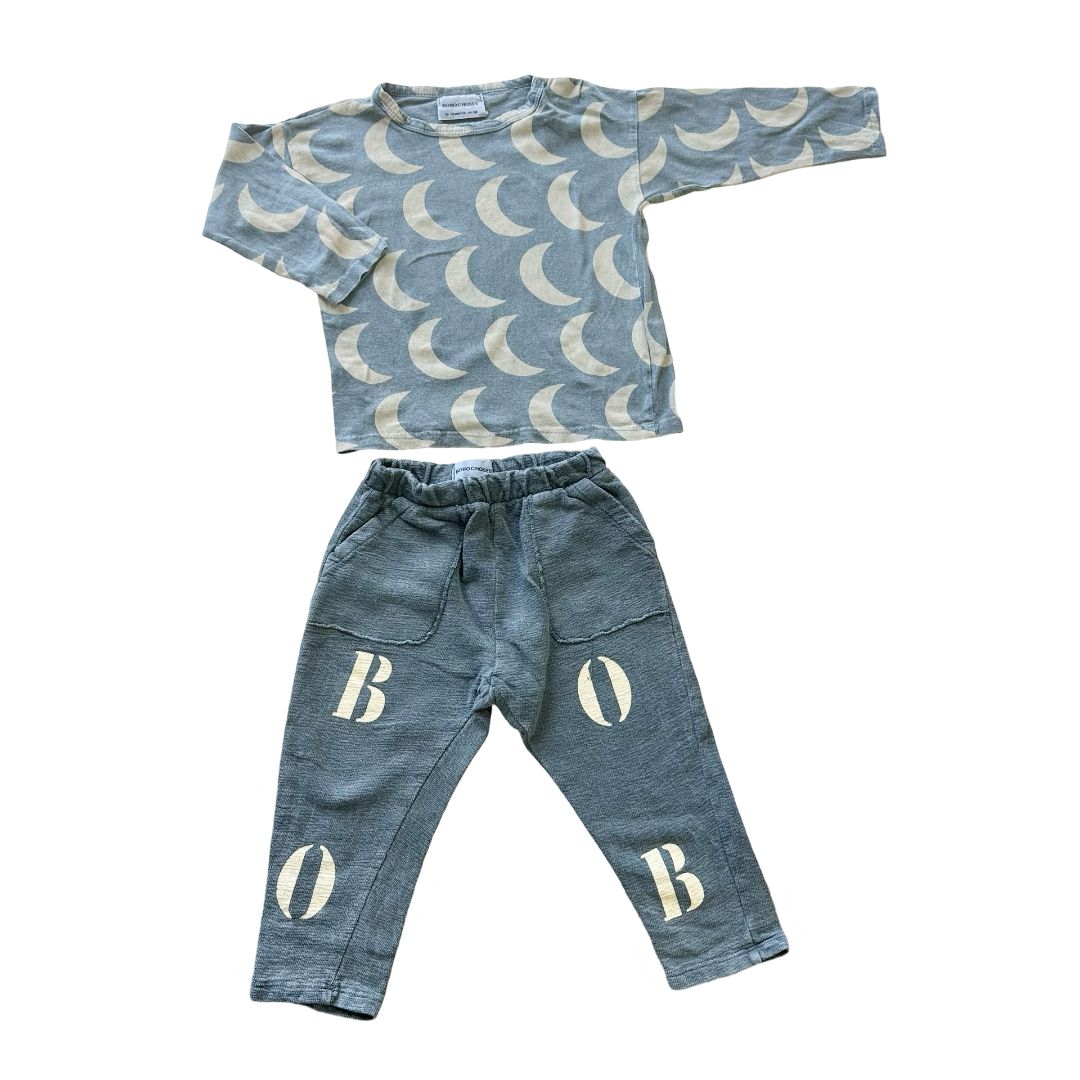 Bobo Choses long sleeve and sweatpants, 18-24 months