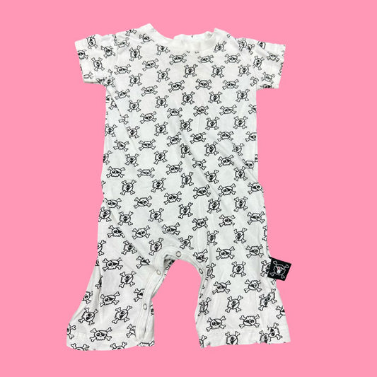 Nununu  skull romper, 0-6m