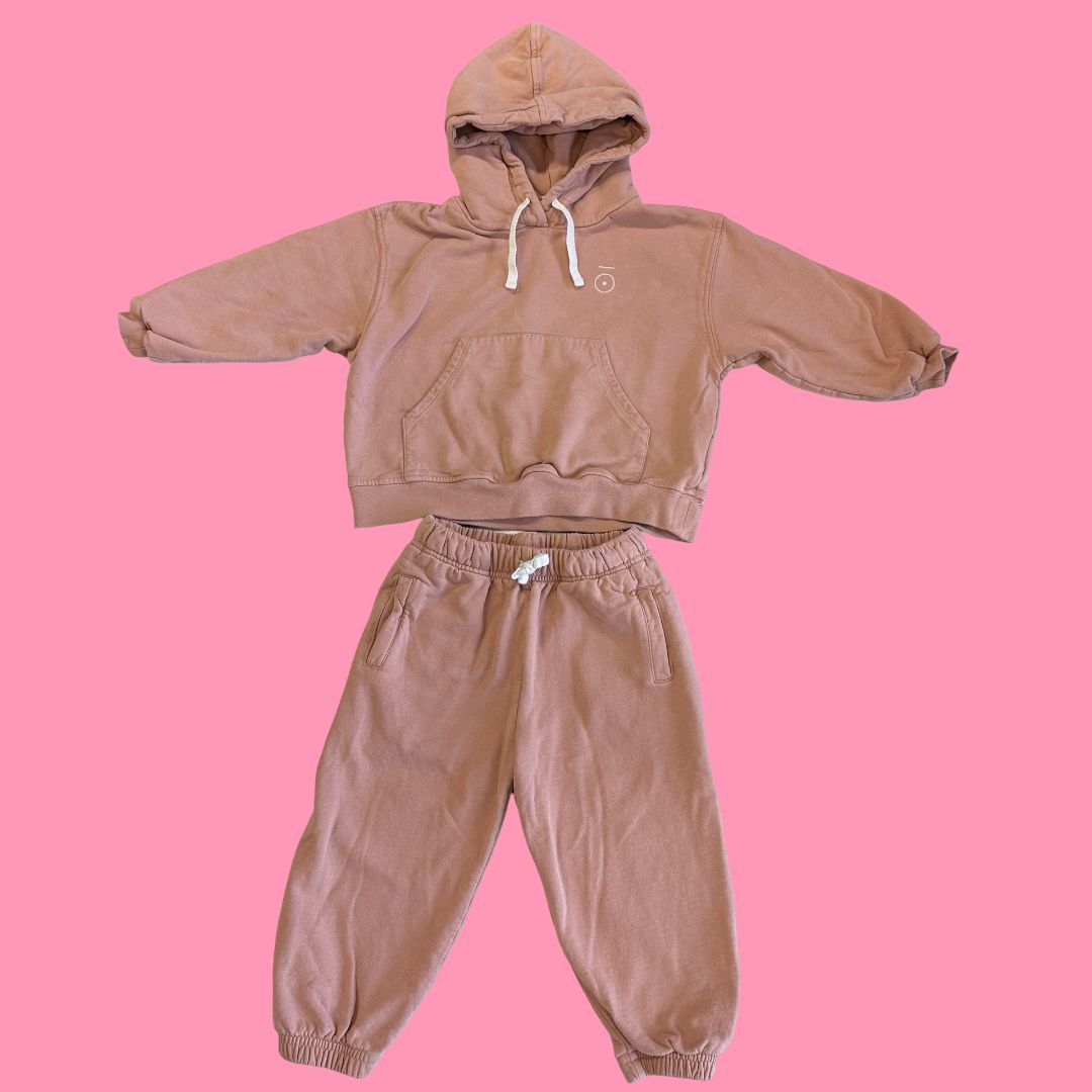 Gray Label pink set, 1-2y