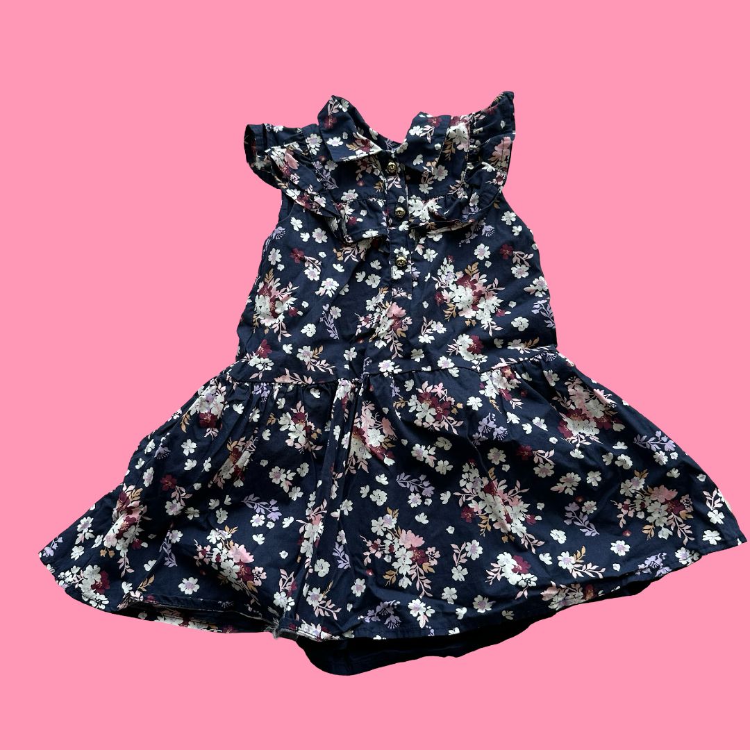 Janie & Jack Navy Floral Dress, 2T