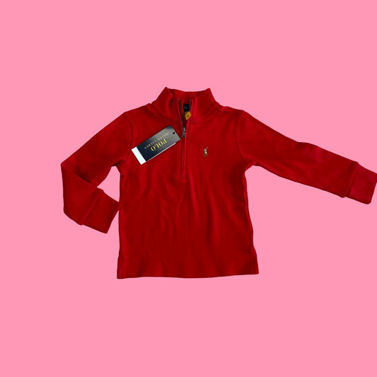 Polo Ralph Lauren Red cotton zip, 2T